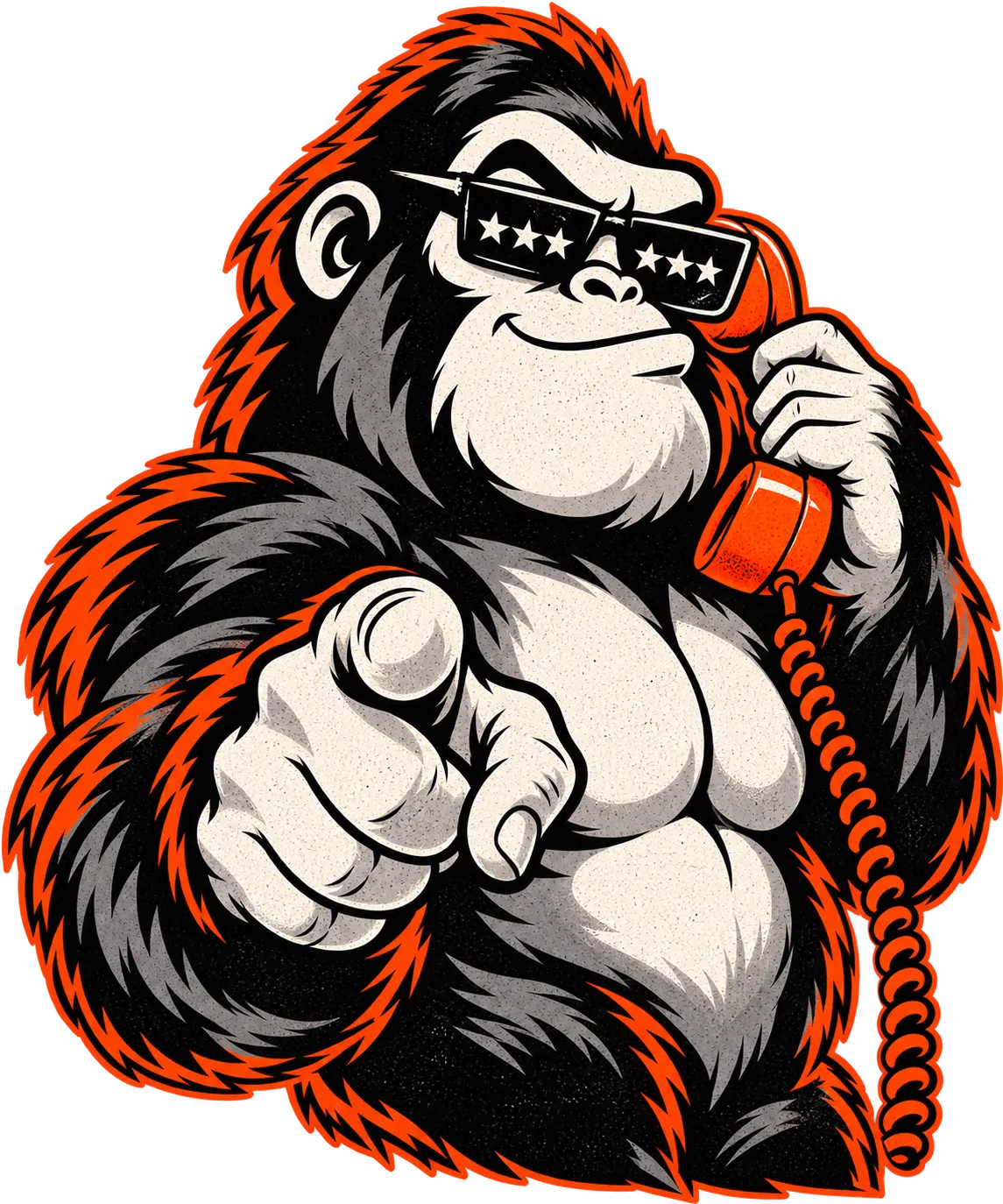 The Amplify Ape mascot in star sunglasses